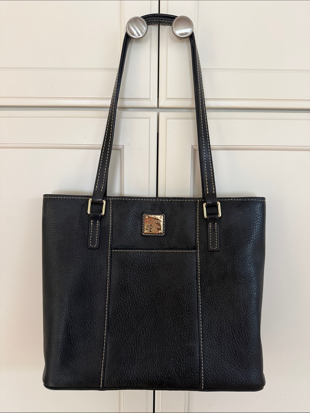 Dooley & Bourne Lexington Leather Structured Tote Bag with Stitching